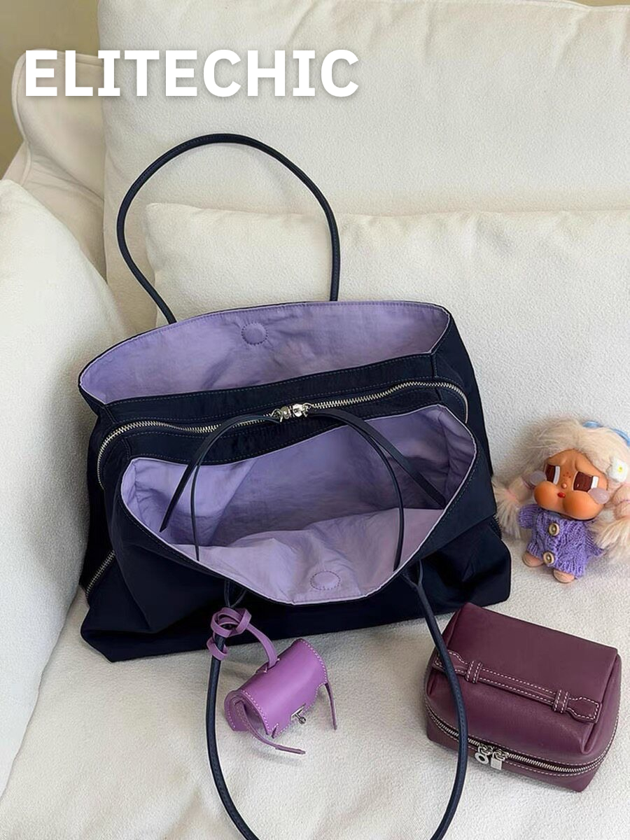 Lòng túi tote nylon lót tím lavender